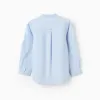 Shirt with Mao Collar for Boys, Light Blue