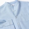 Shirt with Mao Collar for Boys, Light Blue