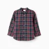 Flannel Check Shirt for Boys 'B&S', Red/Blue