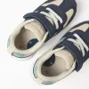 Combined trainers with touch-fastening strap for baby boys, beige/blue
