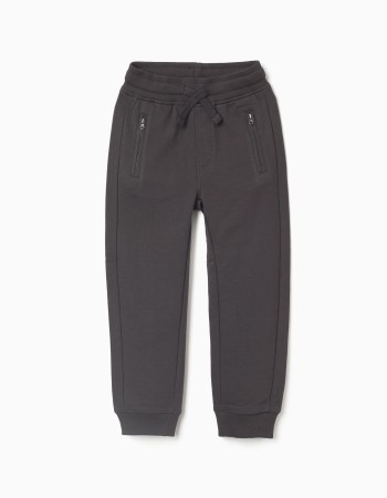 Joggers with Sealed Pockets for Boys 'Slim', Black