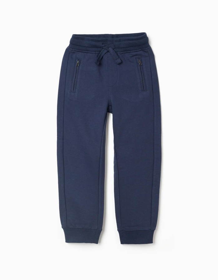 Joggers with Sealed Pockets for Boys 'Slim', Dark Blue