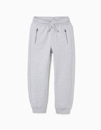 Joggers with Sealed Pockets for Boys 'Slim', Grey