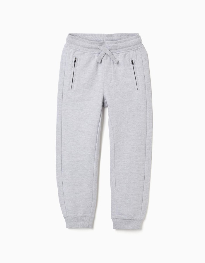 Joggers with Sealed Pockets for Boys 'Slim', Grey