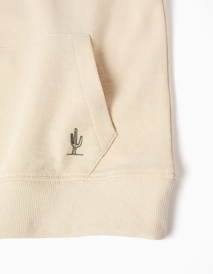 Cotton sweatshirt with Work of Art print for boys, light beige