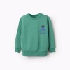 Cotton sweatshirt with Unlock Your Creativity print for boys, green