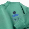 Cotton sweatshirt with Unlock Your Creativity print for boys, green