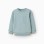 Cotton sweatshirt with embossed N for boys, light green