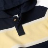Cotton hooded sweatshirt with colour block for boys, blue/yellow/white