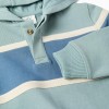 Cotton hooded sweatshirt with colour block for boys, green/blue/white