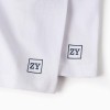 Pack of 2 Plain Long Sleeve T-shirts for Boys, White