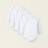 Pack of 4 Long Sleeve Bodysuits for Babies and Newborns, White