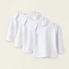 Pack of 3 Extra Warm Long Sleeve Vests for Babies, White
