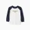 Long Sleeve Cotton T-shirt for Boys, White/Dark Blue