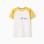 Cotton T-shirt with Colors print for boys, white/yellow