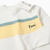 Long sleeve cotton T-shirt with print for baby boys, white/yellow/green