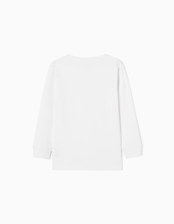 Pack of 3 Long Sleeve Vests for Boys, White