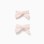 Pack of 2 hair clips with striped bow for babies and girls, pink/white