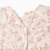 Long sleeve floral dress with lining for girls, light beige/pink