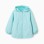 Hooded windbreaker with lining for girls, turquoise blue