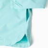 Hooded windbreaker with lining for girls, turquoise blue
