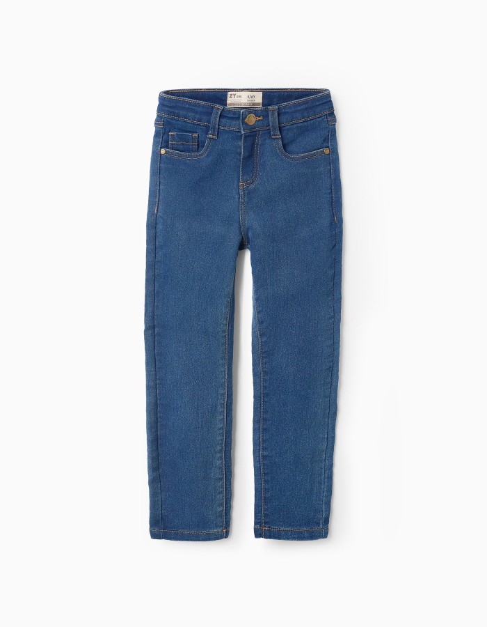 Flexible Skinny Jeans for Girls, Blue