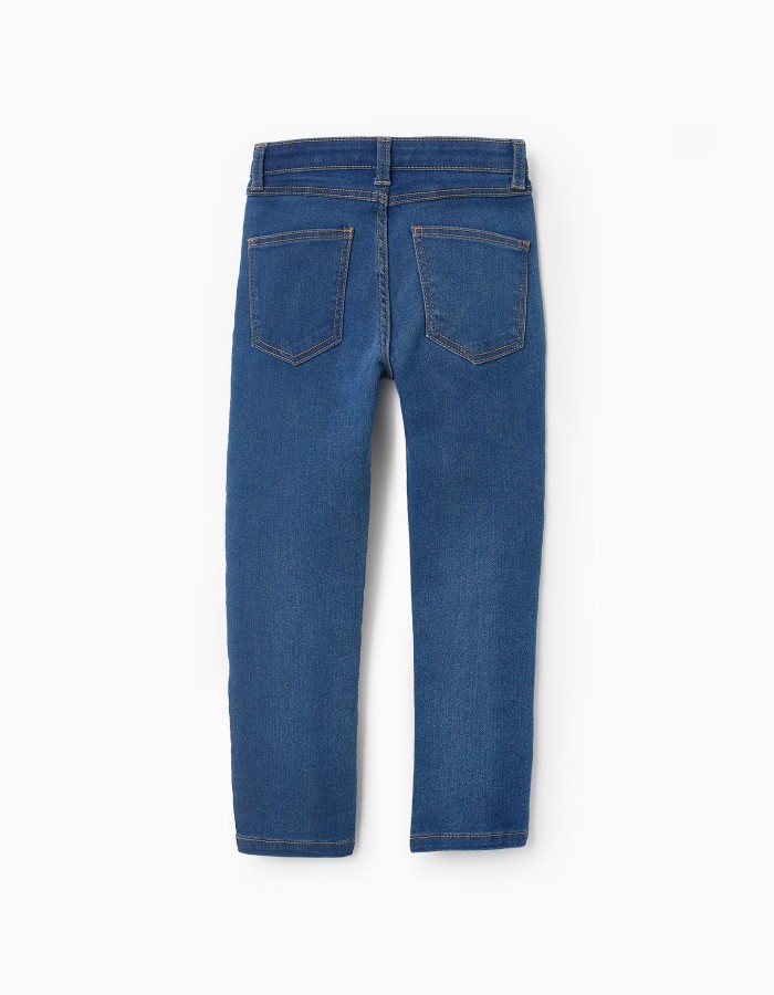 Flexible Skinny Jeans for Girls, Blue