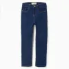 Flexible Skinny Jeans for Girls, Dark Blue