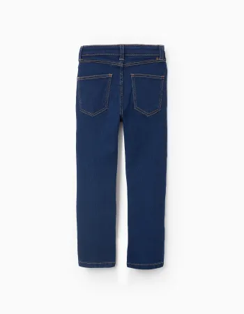Flexible Skinny Jeans for Girls, Dark Blue