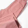 Cotton twill jumpsuit with stripes for girls, pink/white