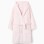 Fleece Dressing Gown with Hood and Belt for Girls, Pink