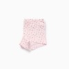 Pack of 4 plain/printed boxer shorts for girls, pink/white/green