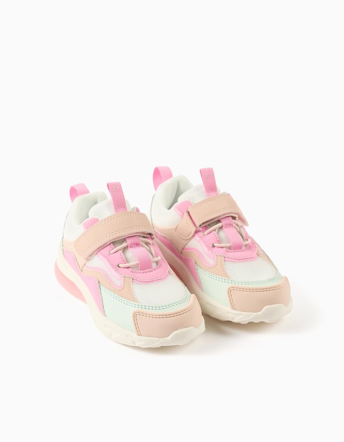 Light-up combined trainers Superlight Runner for girls, multicolour