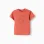 Cotton T-shirt with Work of Art print for baby boys, orange