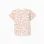 Cotton T-shirt with chameleon motif for baby boys, light beige/orange
