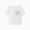 Cotton T-shirt with embroidered pocket for girls, white