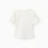 Cotton T-shirt with sleeves in broderie anglaise for girls, light beige