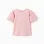 Cotton T-shirt with sleeves in broderie anglaise for girls, pink