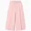 Wide leg poplin trousers with front pleats for girls, light pink