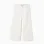 Wide leg twill trousers with broderie anglaise for girls, light beige