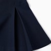 Roma knit skirt with front and back pleats for girls, dark blue
