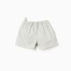 Cotton striped skort with knot for girls, light green/white