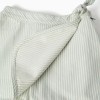 Cotton striped skort with knot for girls, light green/white