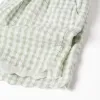 Cotton shorts with Vichy pattern B&S for girls, white/light green