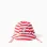 Cotton bucket hat with Minnie print for newborn girls, red/white