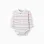 Long sleeve striped bodysuit for newborn boys, white/orange/blue