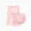 Cotton floral dress and bloomers for newborn girls, pink/white