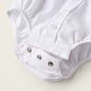 Cotton Wrapover Bodysuit for Newborn Girls, White