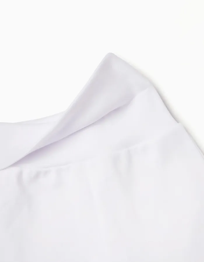 Pack 4 footed cotton trousers for newborns and babies, white