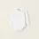 Long Sleeve Polo-Bodysuit for Newborn Boys, White